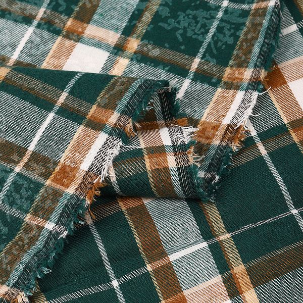 Фланель рубашечная вареная 150 г/м², 150 см / 25 метров, TBY.Fl.T497 зеленый