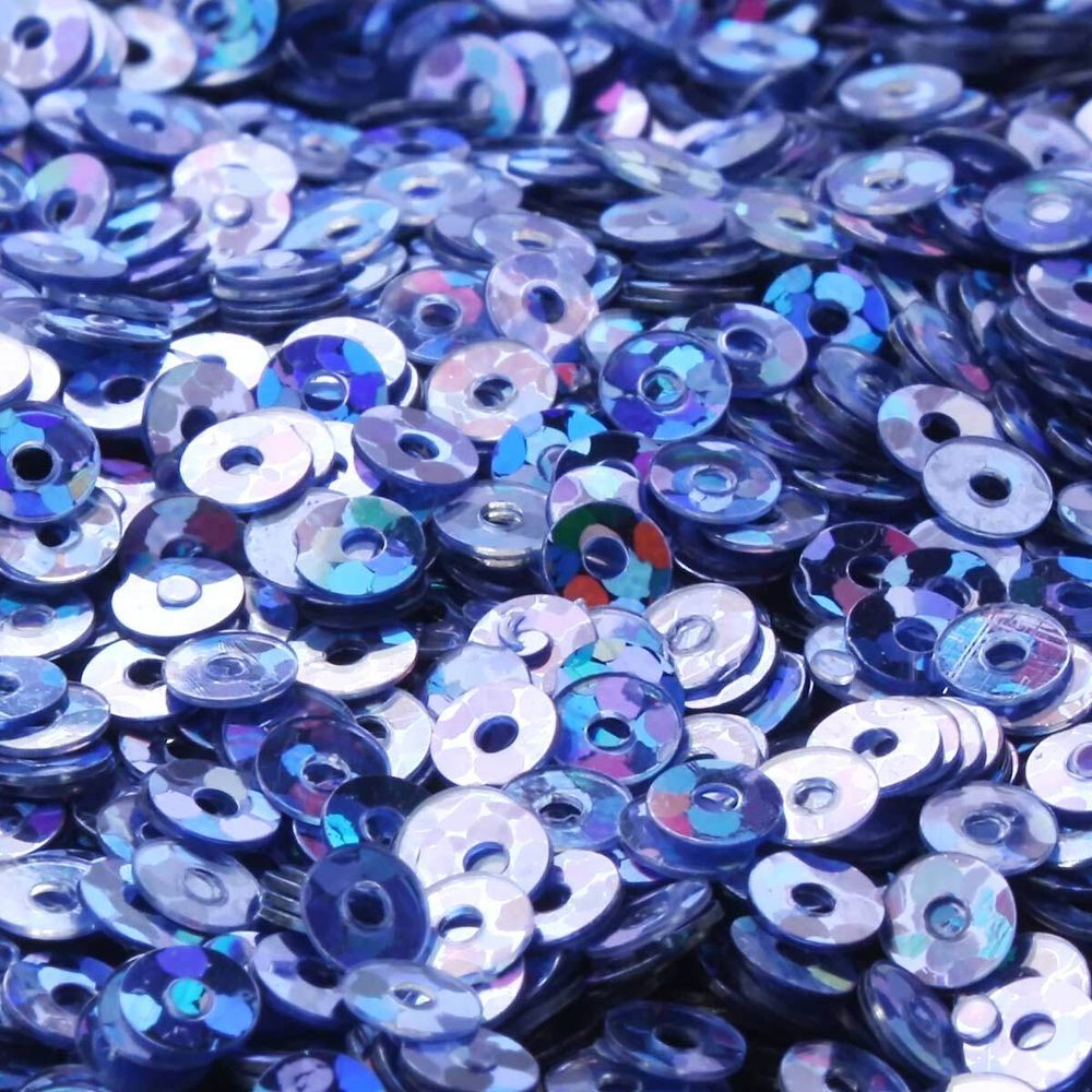 Пайетки плоские 3 мм, упак. 10 гр, Астра, 50126 сиреневый голограмма, уп.10 шт