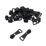 Слайдер (замок) для молнии спираль Т5 (5 мм), черная резина С5 34х14 мм, 20 шт, ГЛТ9519