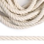 Шнур (канат) хлопковый крученый ⌀14 мм молочный, 5 м