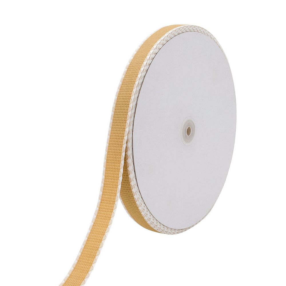 Тесьма (лента) окантовочная 28 мм / 91.44 метра, 5.075 г/пог.м, декоративная, 04 жёлтый, 3Al360