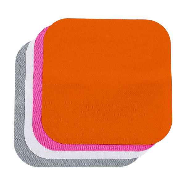 Заплатки из саржи термоклеевые 13х13см упак(4 шт) оранжевый, розовый, белый, синий цв. Prym, 929222