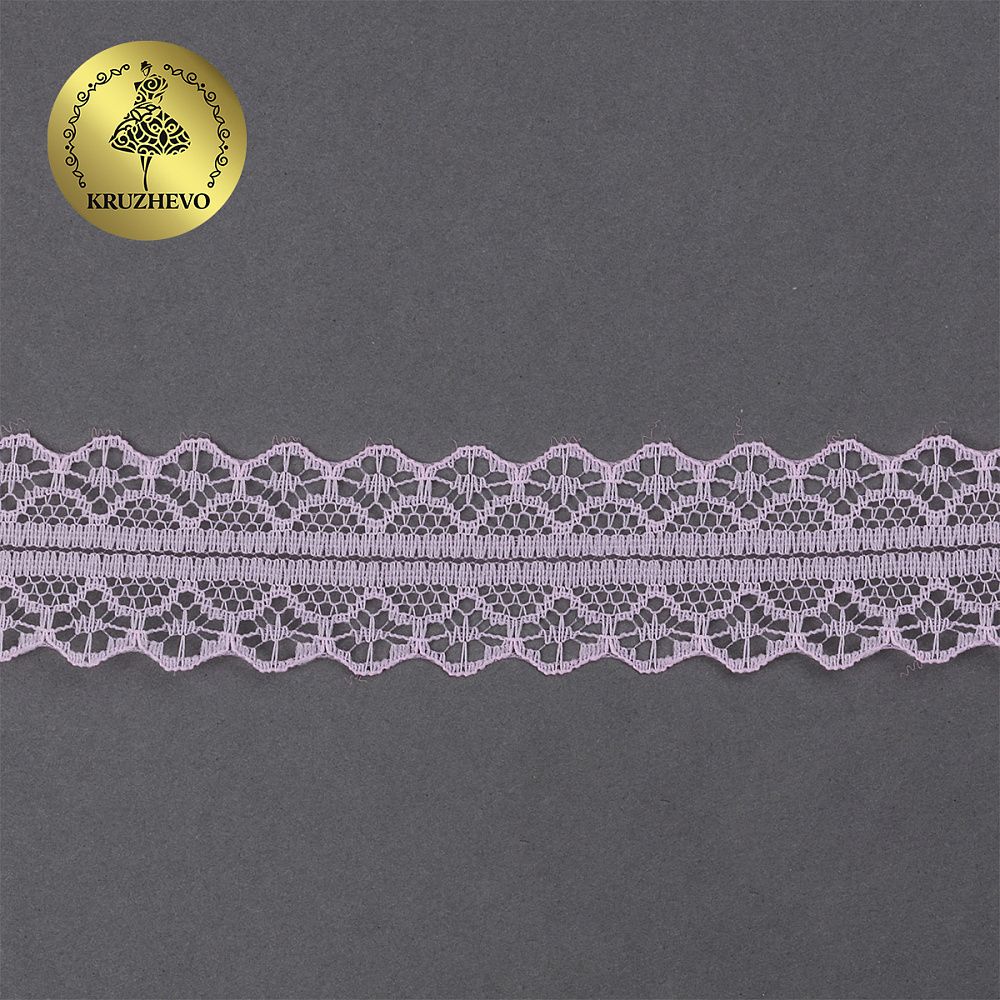 Кружево отделочное в стиле "трикотаж" 30 мм, 1659-1 цв.09 св.розовый, 27.4 м