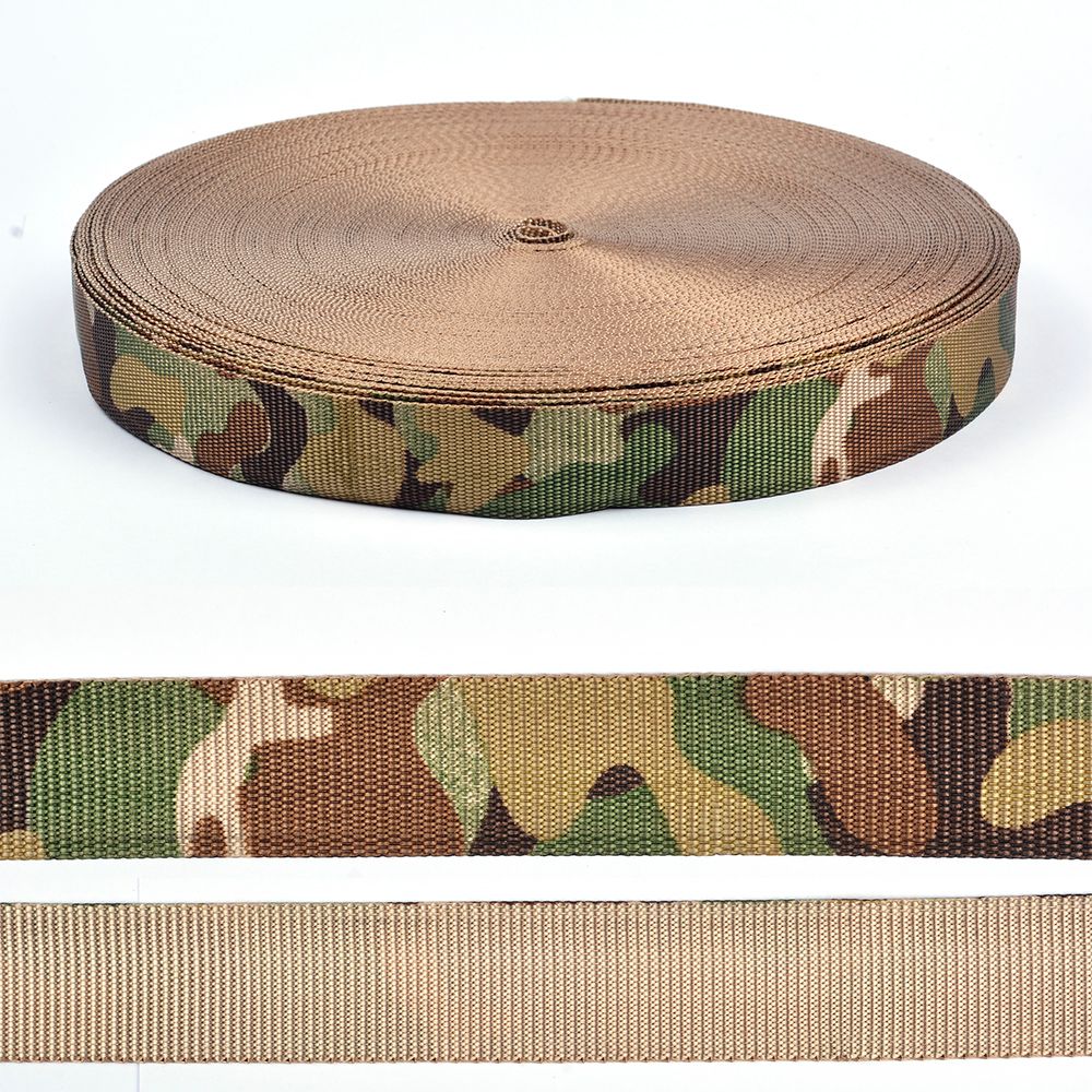 Стропа (ременная лента) 25 мм / 50 метров, толщ. ≈1.2 мм, св.бежевый Стропа (ременная лента) 25 мм / 50 метров, толщ. ≈1.2 мм, св.бежевый