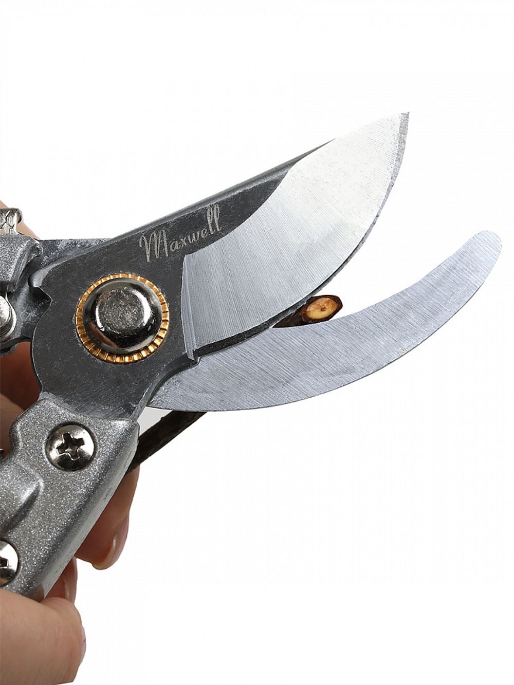 Секатор изогнутое лезвие 60/225 V8 ручки красный металл, Maxwell Garden