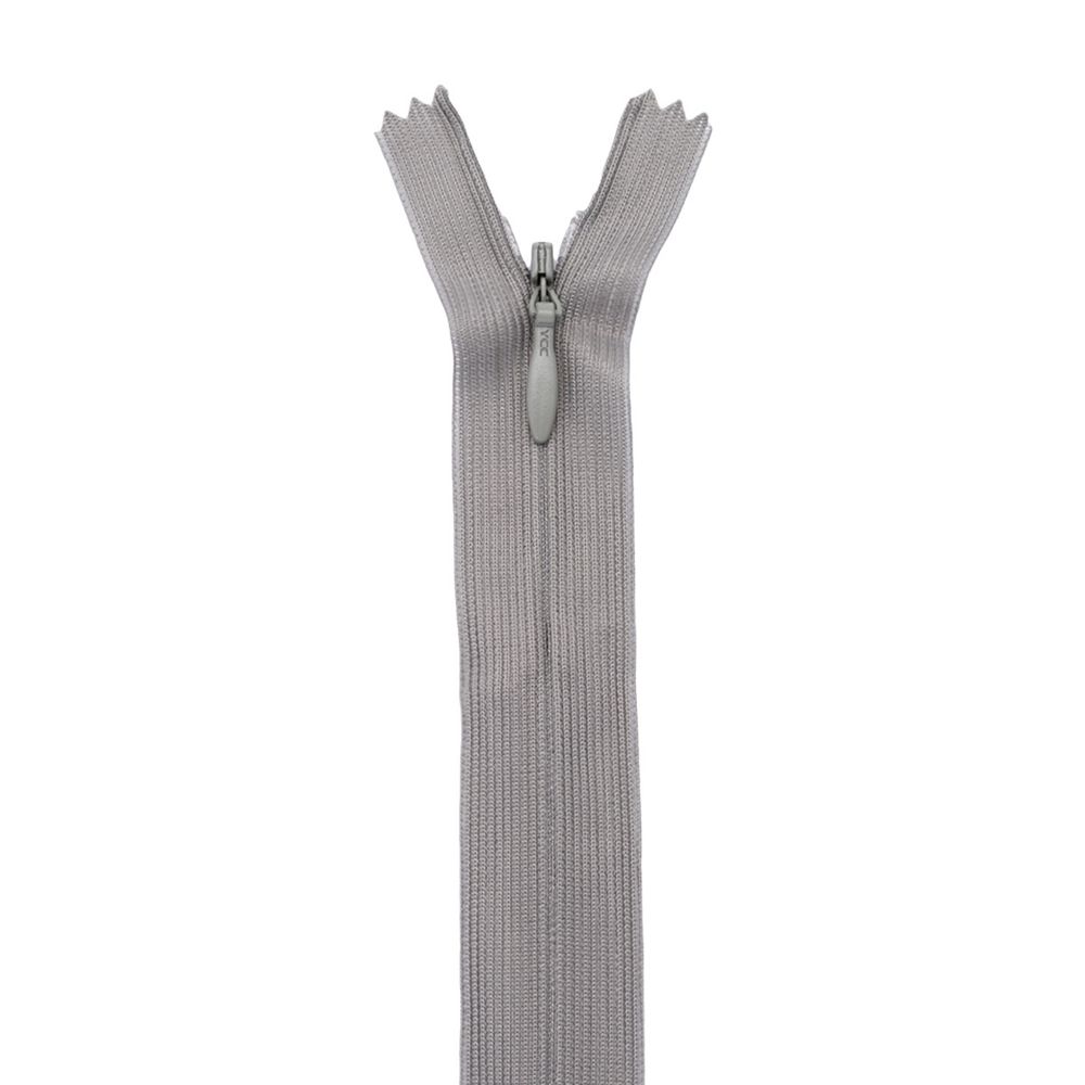 Молния потайная (скрытая) Т3 (3 мм) 1 зам., н/раз., 20 см, св.серый, 31205 / 20, 10 шт