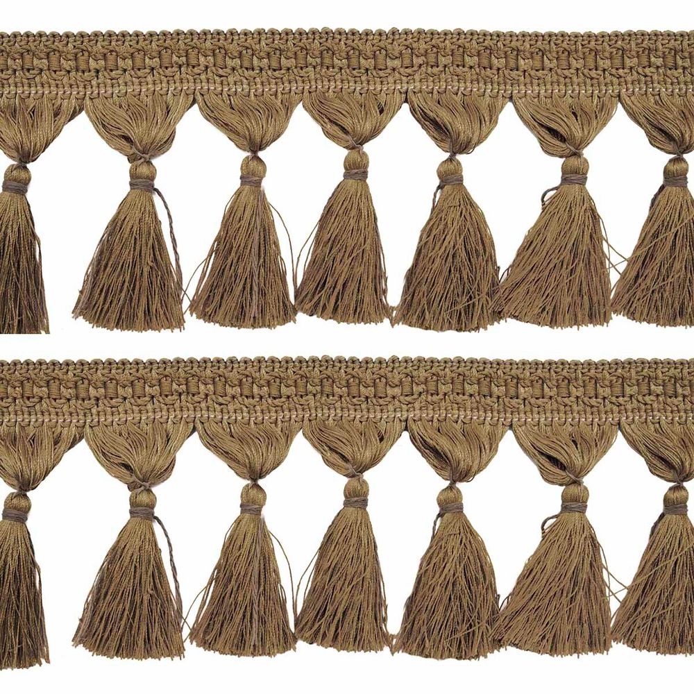 Бахрома отделочная широкая 115.0 мм / 25 метров, с кистями 107 т.бежевый