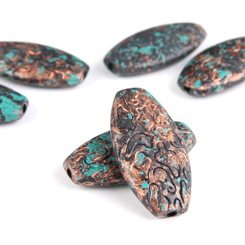 Бусины декоративные, 40х20х8 мм, упак., 6 шт, Астра /TOS/