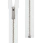Молния металл Т5 (5 мм) 1 зам., разъем., 80 см, декор, серебро, белый, KAP-5 Gamma, 5 шт