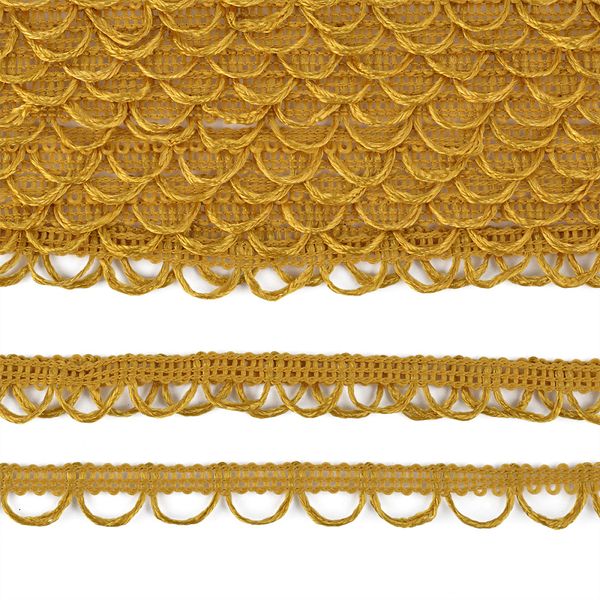 Тесьма отделочная UU 120 горчичный 18-19 мм, уп.16,45м