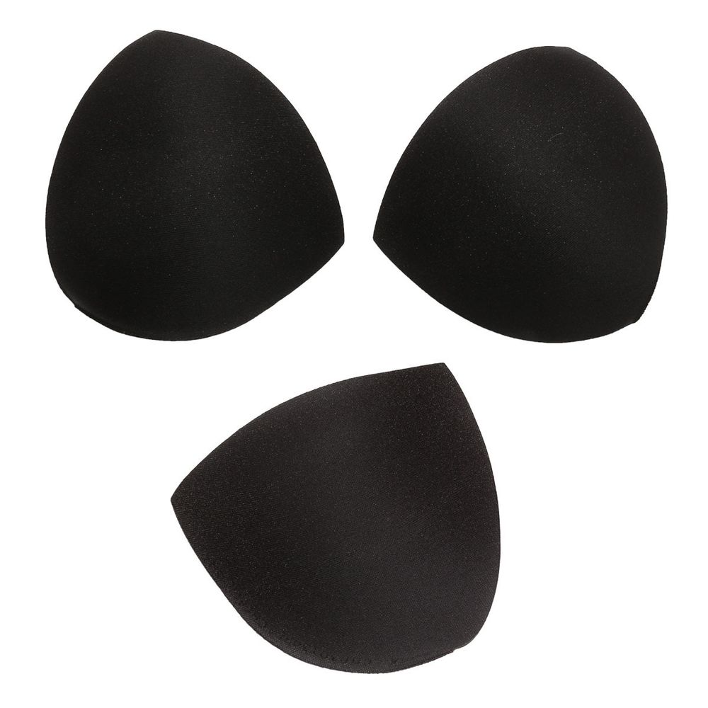 Бельевые чашечки для бюстгальтера треугольные б/уст., с равном. наполн., (8300), разм.34, 10 пар, 04-черный