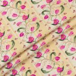 Ткань для пэчворка Peppy Весенний этюд, рулон 112 см / 5 метров, ВЭ-04 Панель желтый, Peppy