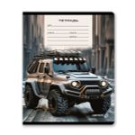 Тетрадь ученическая школьная, выборочный лак, A5 12 л. на скобе 65 г/м², белизна 100% 25 шт линия, 01442 Покорители бездорожья, Светоч Т179