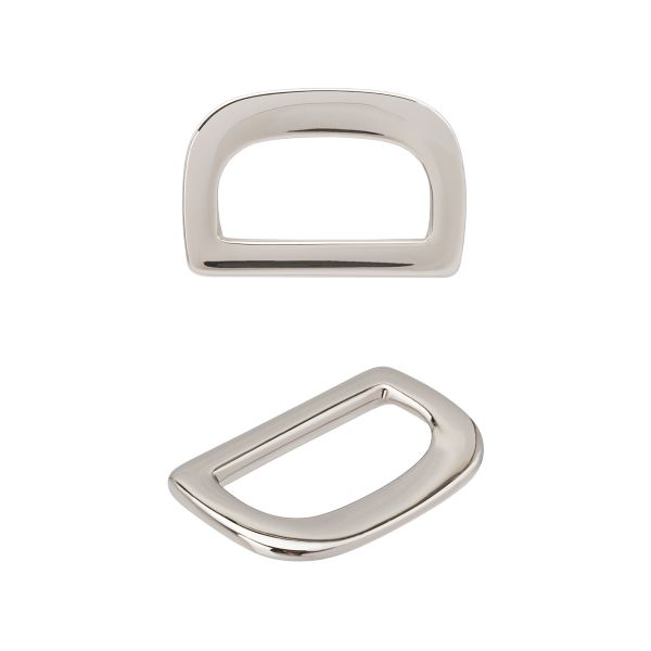 Полукольцо литое металл 20мм (28х19мм), никель, МВ2344, 6 шт