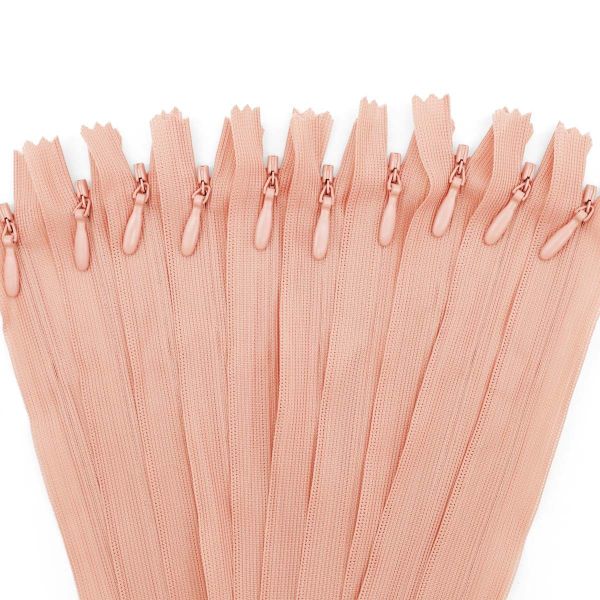 Молния потайная (скрытая) Т3 (3 мм) 1 зам., н/раз., 50 см, розовый, 31279 / 50, 10 шт