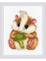Набор для вышивания нитками Риолис 2185, Хомячок, 13х16 см