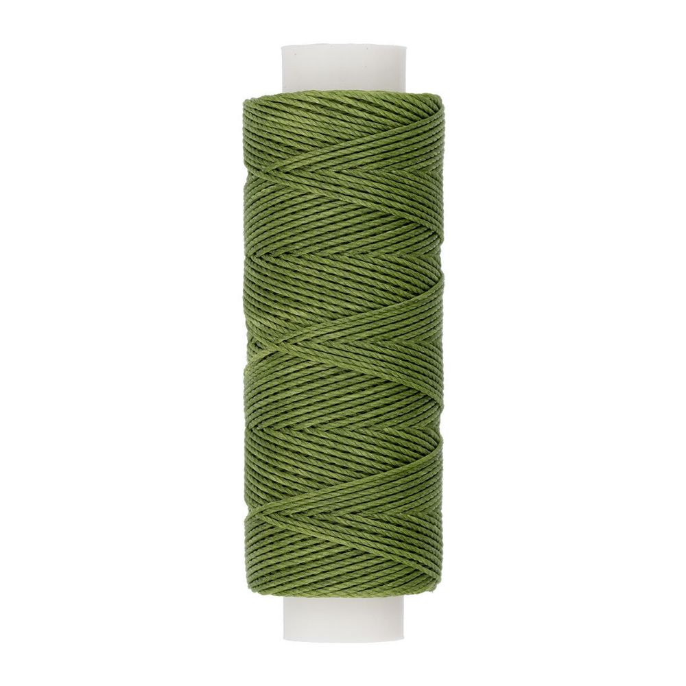 Нитки для кожи вощёные кручёные (полиэстер) 0.45 мм, 40 м, 011 зеленый, LC-005, Промысел