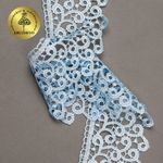 Кружево гипюр (плетёное) 80 мм, TR.8G8386, цв.10 голубой уп.12м, Kruzhevo