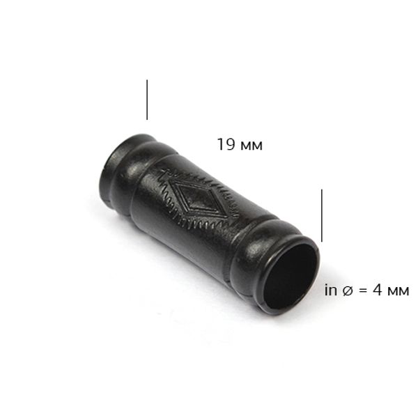 Наконечник для шнура металл TC17 отв.4 мм, цв.черный уп. 50 шт