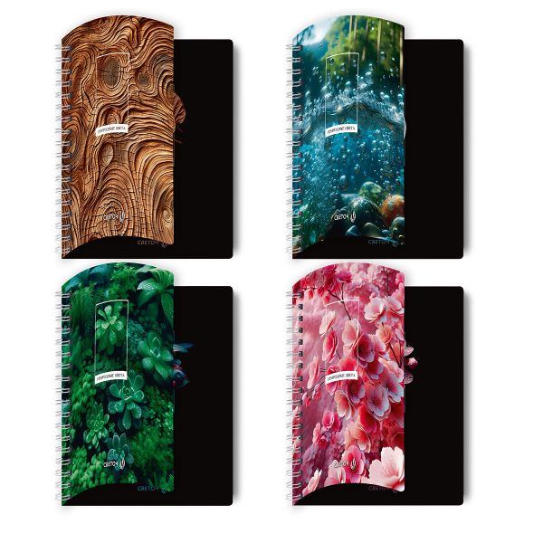 Тетрадь ученическая общая с двойной обложкой, A5 96 л. на гребне 65 г/м², белизна 100 %, 4 шт, клетка, 01209 Грани прекрасного, Светоч Т118