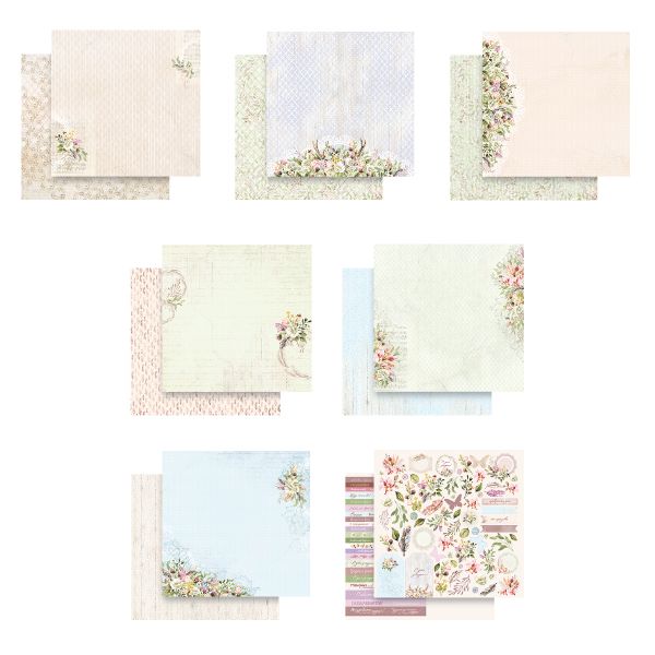 Набор бумаги для скрапбукинга 190 г/м², 20х20 см, 3х7 л, 01 Мелодия ветра, Mr.Painter PSR-O26