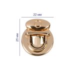 Замок для сумки 25х22 мм, 5 шт, золото, Gamma LBZ-10G
