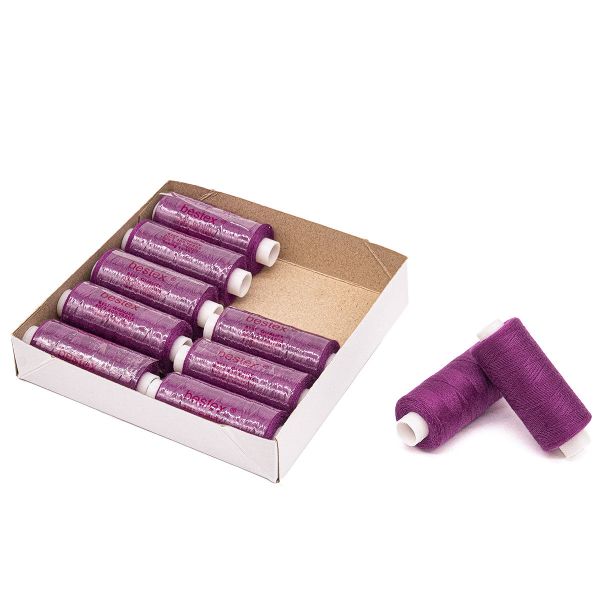 Нитки швейные бытовые Bestex 40/2, 365 м (400 ярд) / 10 кат., 064 темный цикламен