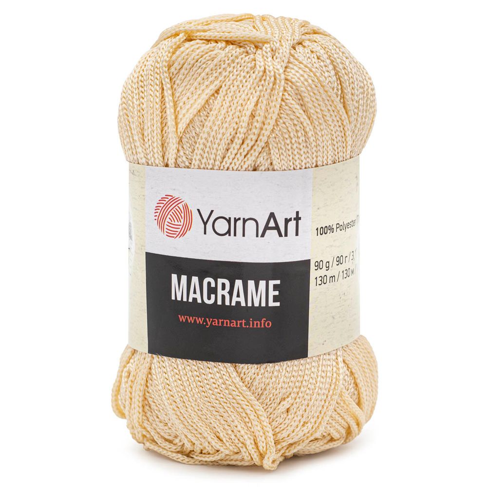 Пряжа YarnArt (ЯрнАрт) Macrame / уп.6 мот. по 90 г, 130м, 165 кремовый