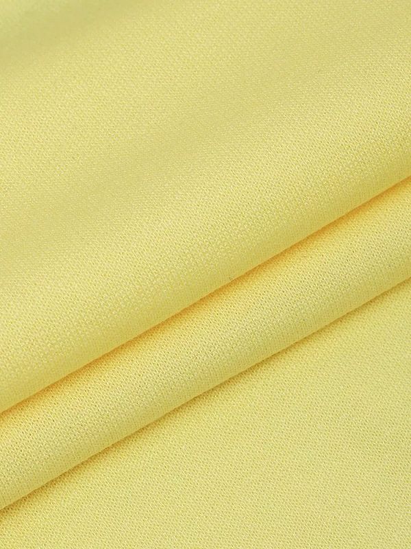 Футер 2х нитка петля Поливискоза стрейч 220г Small French Terry цв.S802 желтый в нарезке 1м