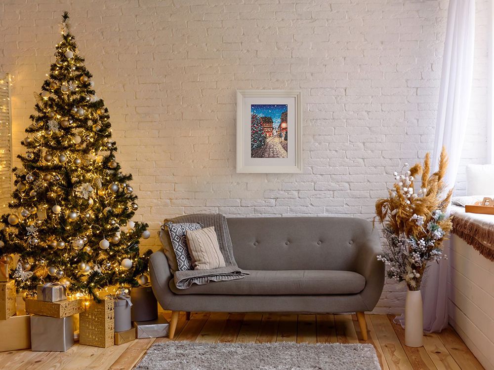 Набор для вышивания нитками Panna, Новогодняя улочка, 21х14 см