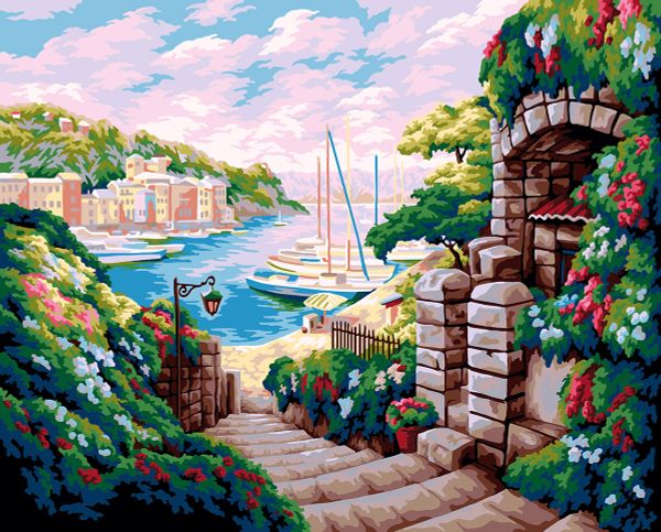 Картина по номерам Фрея, Лазурное побережье, 50х40 см