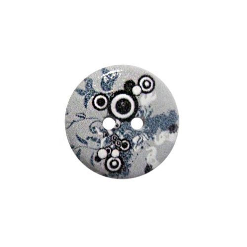 Пуговицы дерево декоративные Орнамент 18мм (цвет 87), 100 шт