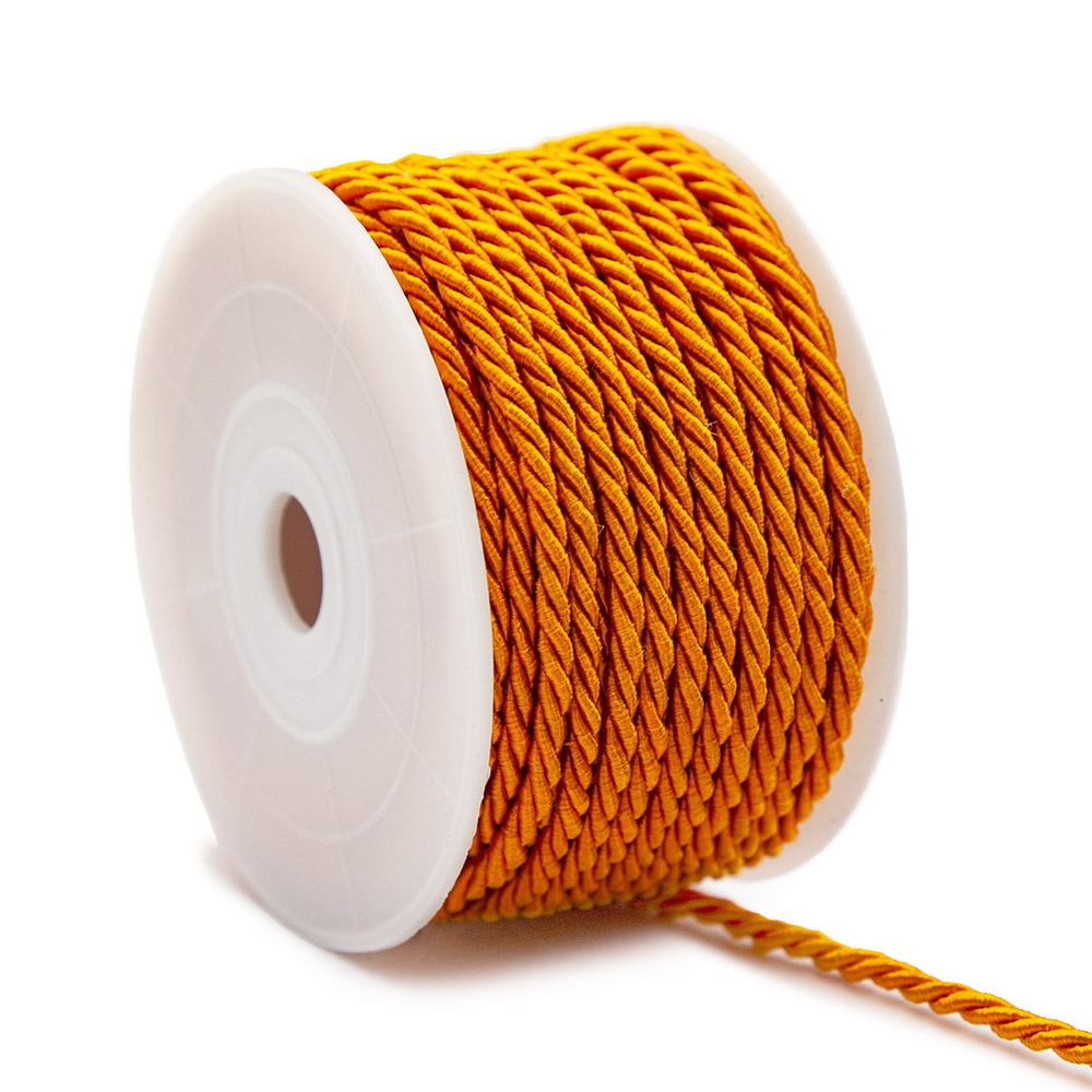 Шнур витой ⌀3.0 мм / 18.29 метров, 7 т.желтый