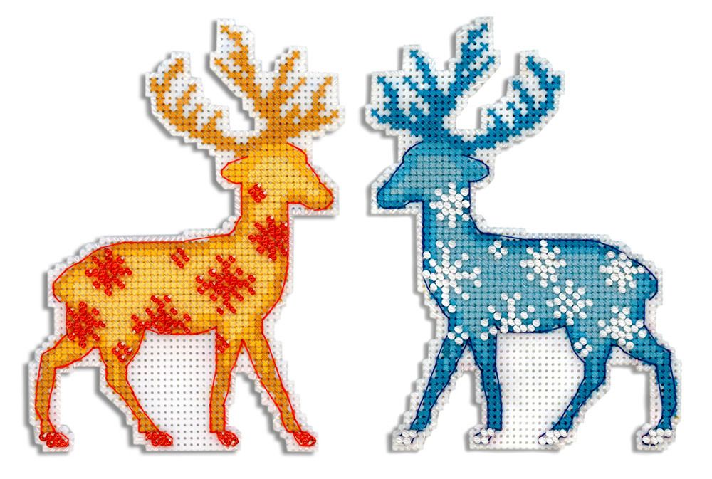 Набор для вышивания нитками МП Студия (Жар-птица), Северный олень 9х12 см