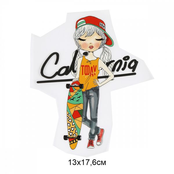 Термотрансфер арт.1266 California 13х17,6см, уп.10 шт