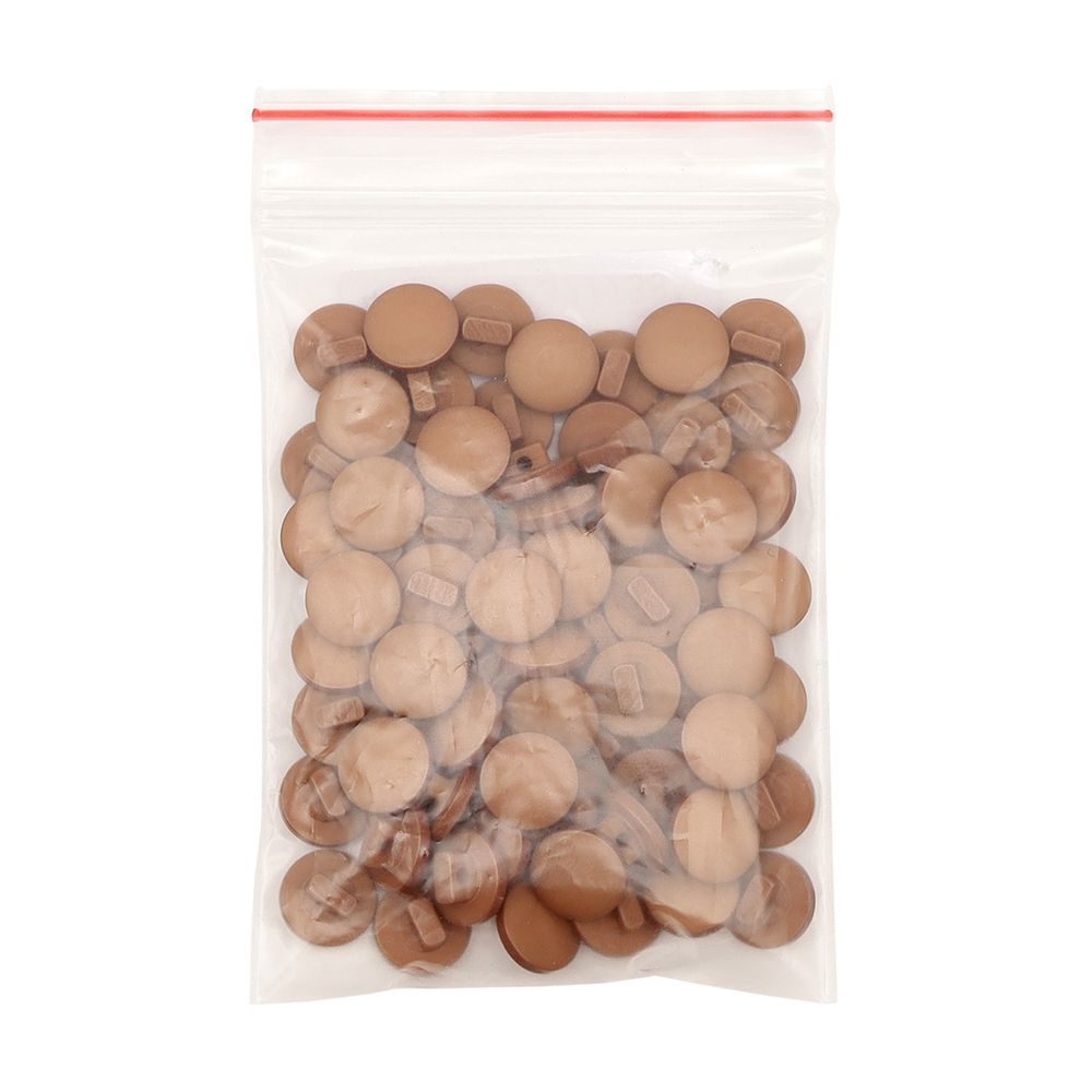 Пуговицы на ножке 16L (10мм), пластик (Brown (коричневый)), NE68, 72 шт