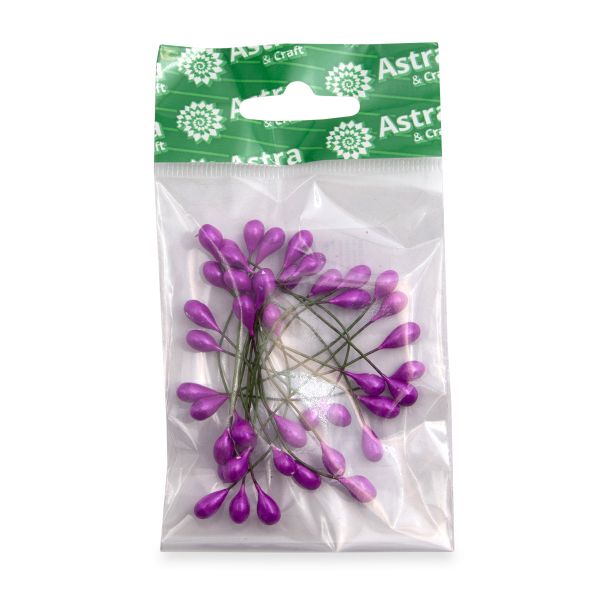 Тычинки для искусственных цветов 0,5х6см, вес 10гр. (6 цикламен), AR561