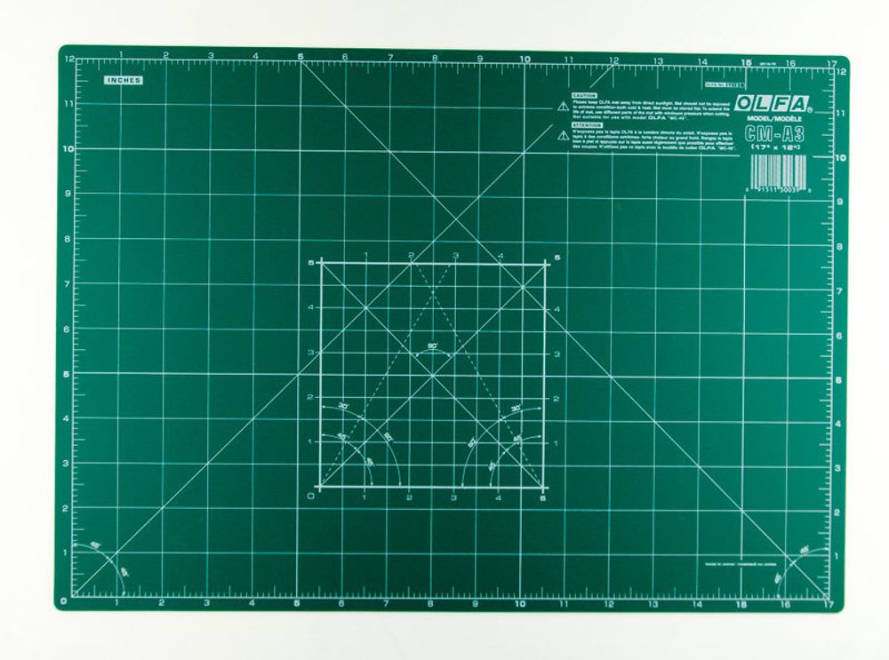 Коврик (мат) защитный формат А3, толщина 2мм, OL-CM-A3, Olfa, 1 шт