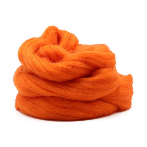 Шерсть для валяния полутонкая 100%, 100 гр., цв.250 рябина, 1 шт
