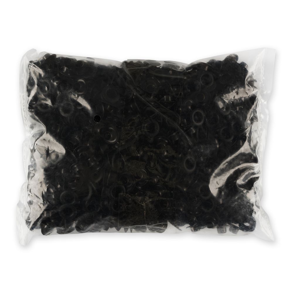 Люверсы металл ⌀_8.0 мм (внутр.), 1000±20 шт, чёрный, покрытие soft-touch, Gamma №05