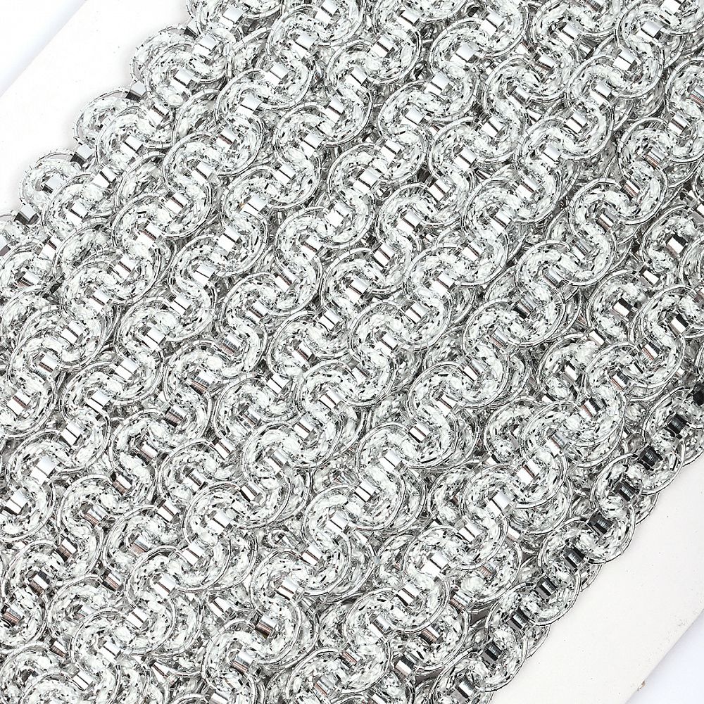 Тесьма отделочная 10 мм / 13.71 метров, TBY 918 цв.серебро