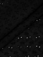 Ткань шитьё (прошва) 100 г/м², 150 см / 2 метра, TBY.Emb.8067.25, 25 черный