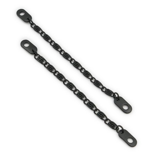 Вешалка-цепочка для одежды 110х5 мм, металл, черный матовый, 10 шт, ГДЖ1517
