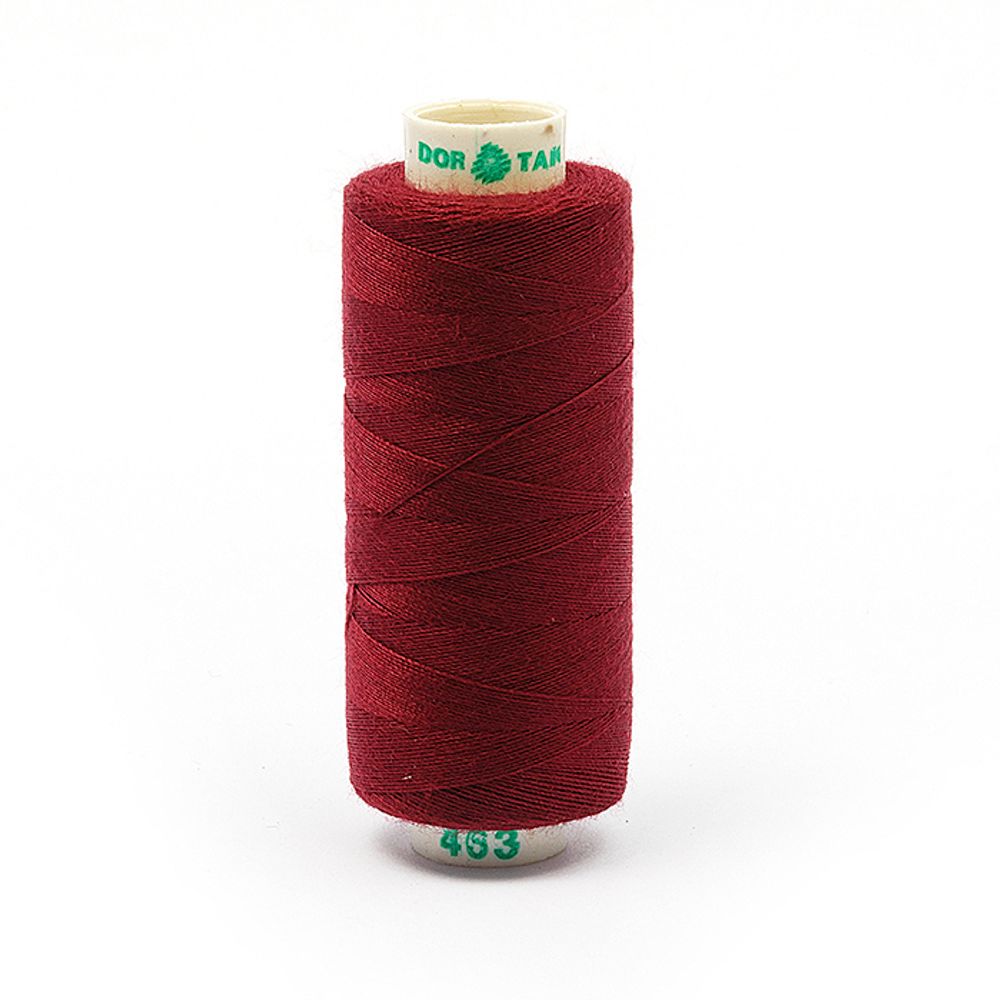 Нитки швейные бытовые Dor Tak 40/2, 366 м / 10 кат., 463 бордовый