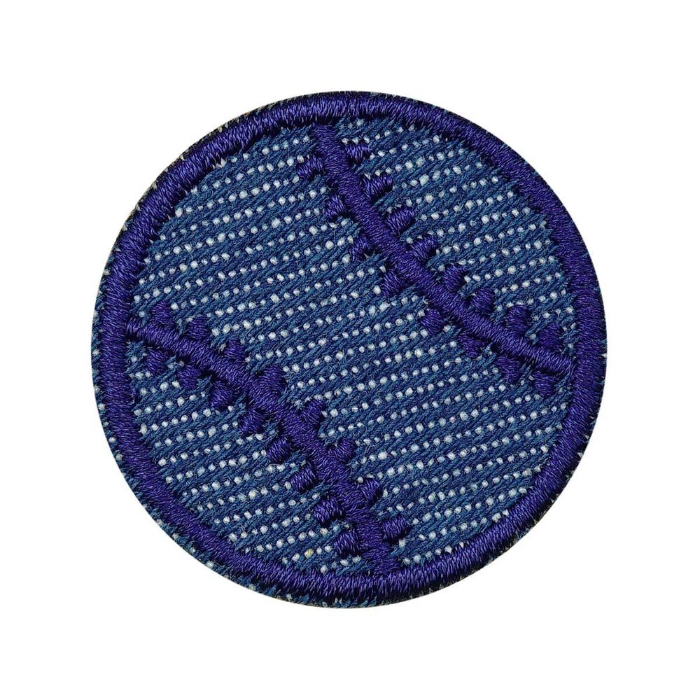 Термоаппликация джинсовая Мяч, d 3,6см Hobby&amp;Pro