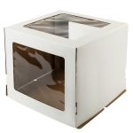 Коробка кондитерская для торта с 3 окнами 30.5х30.5х29 см, S-Chief BFC-028