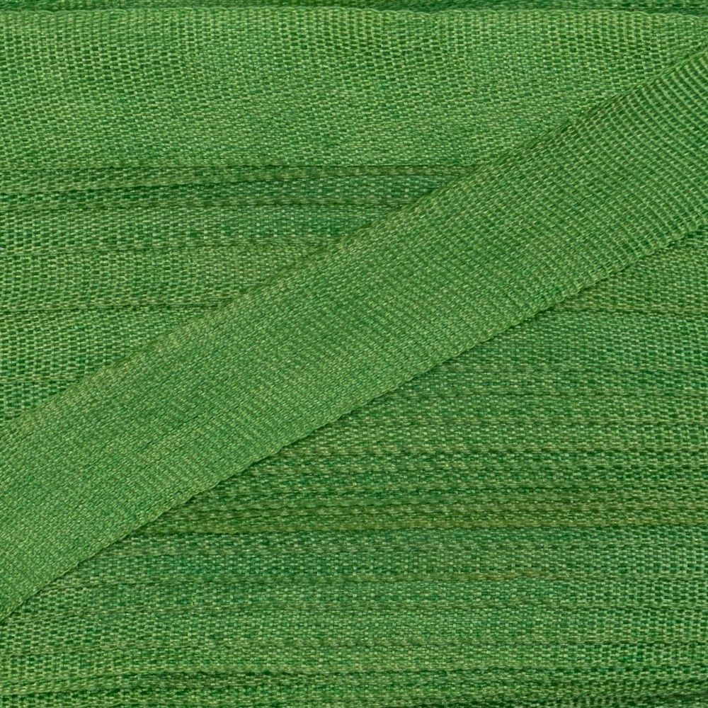 Лента (тесьма) шелковая 7.0 мм / 9.1±0.5 метров, 195/1 яр. зеленый, Gamma SR-7