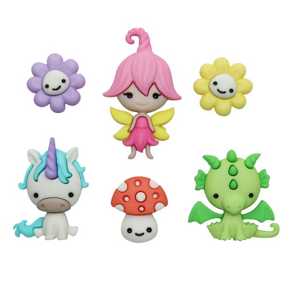 Украшения декоративные пуговицы Фигурки Феи Dress It Up 9358