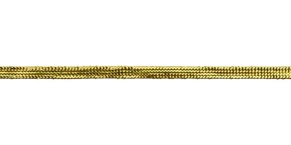 Тесьма металлизированная отделочная GDL-060M 5-6 мм, 33 м, золото, Gamma