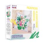 Раскраска на сумке Фрея, раскраска на наволочке Тропический микс, 40х40 см